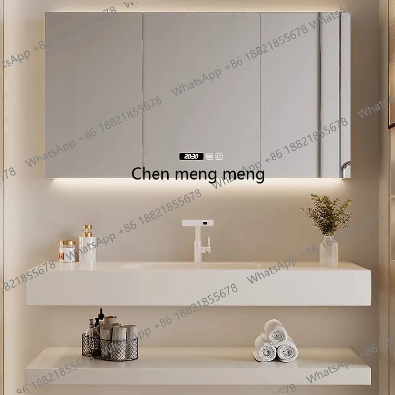 Mirror White Bathroom Cabinet Perfume Decorations Skincare Bedroom Bathroom Cabinet Display Buffet Gabinete Trendy Furniture