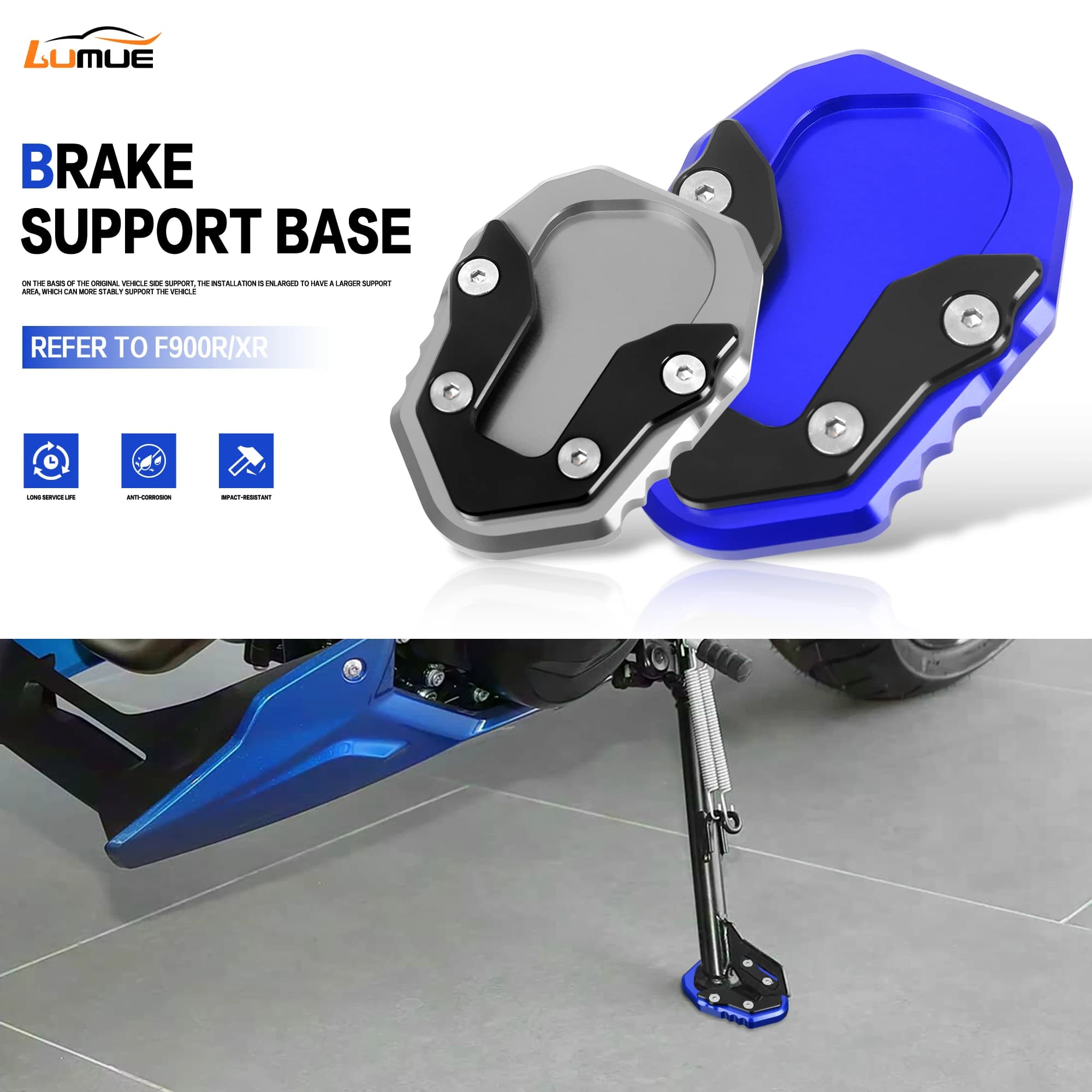 Nuovo cavalletto ingrandisci moto F900R estensione cavalletto laterale per BMW F900 R XR F900XR 2020 2021 2022 2023 accessori muslimate