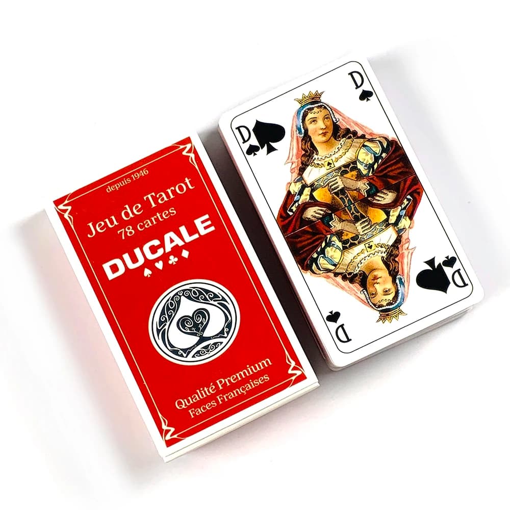Jeu De Tarot Ducale Game Cards 78 Card French Tarot Deck Classic Marseille Style, Perfect for Divination & Spiritual Practice