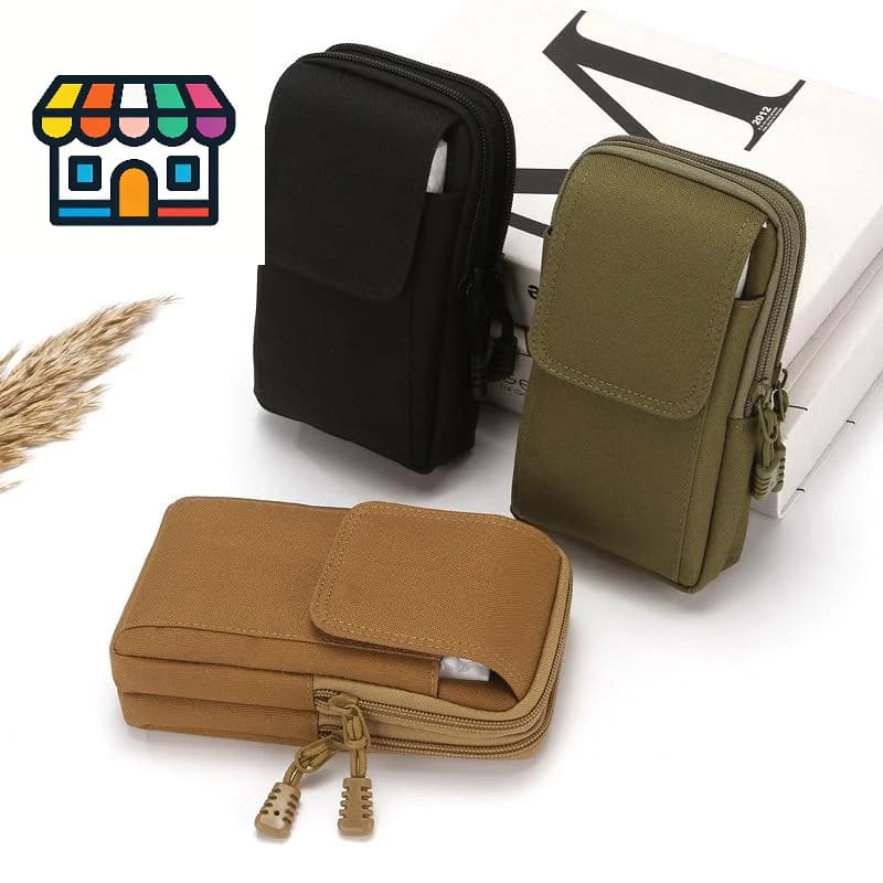 Nylon men's bag, portable and durable purse, fashionable and versatile casual mobile phone bag, small outdoor bag