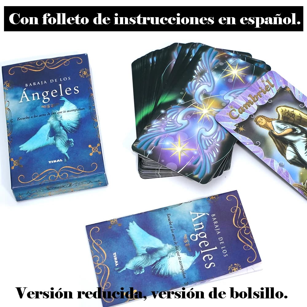 Carte dei tarocchi spagnoli Mazzo di oracoli angelo Set di carte spirituali spagnole Guida divina Messaggi angelici Inspirational tascabile