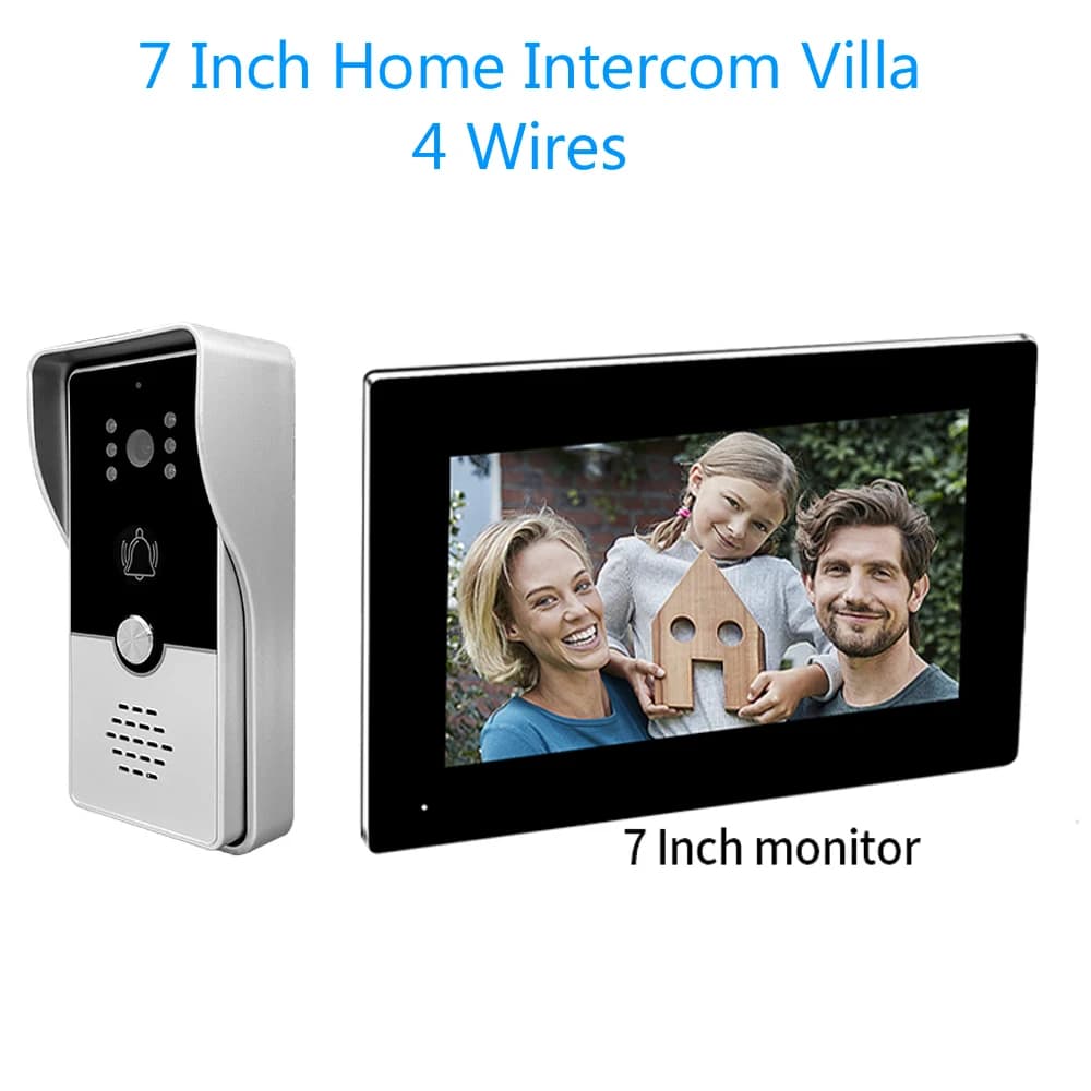 Monitor da interno da 7 pollici Sistema videocitofonico Citofono visivo Videocitofono Kit videocitofono per appartamento IP domestico