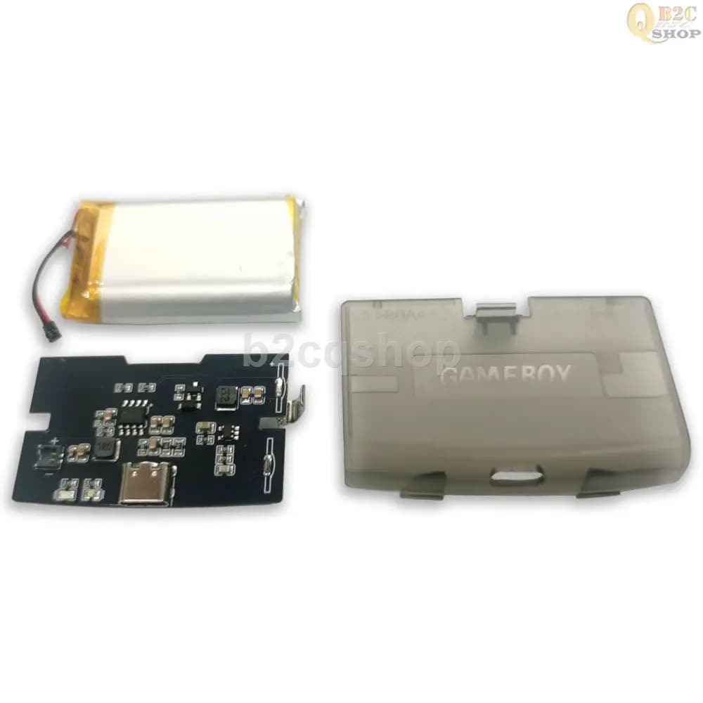 1800mAh Rechargeable Battery Module Kit with USB-C Cable for Gameboy Advance GBA, Mod Universal Lithium Battery