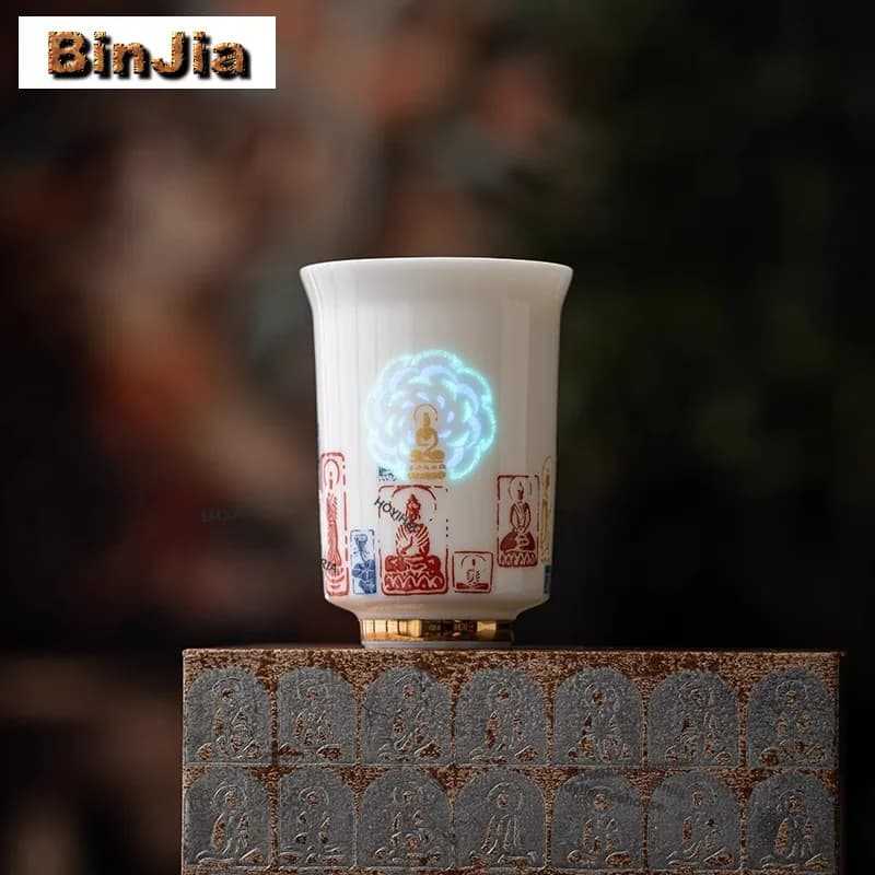 Dunhuang Formless Buddha Teacup Elegant Tea Bowl Tea Cup Set Tea-tasting Meditation Cup Jianzhan Master Cups Chinese Tea Set