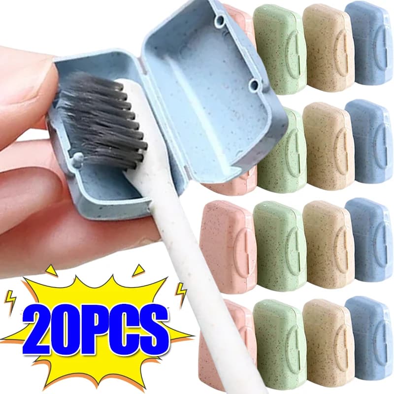 4/20 pezzi cappucci copri testina spazzolino custodia protettiva porta spazzolino portatile per organizer da bagno da campeggio all'aperto da viaggio