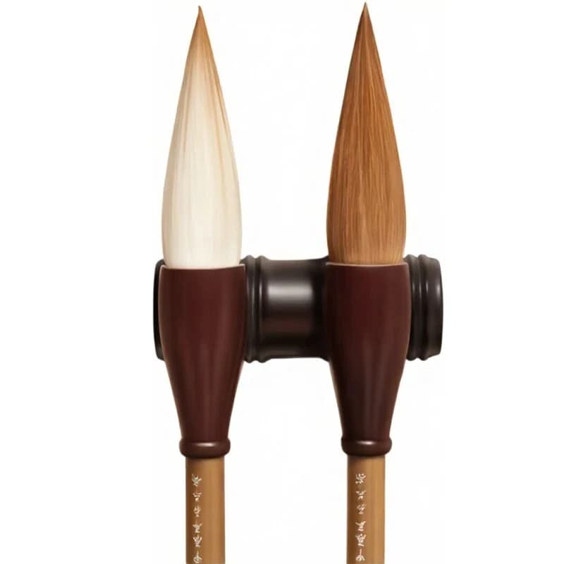 Weasel Hair Chinese Calligraphy Brush Set Woolen Multiple Hair Large Fu Character Writing Brush Pen for Spring Festival Couplets