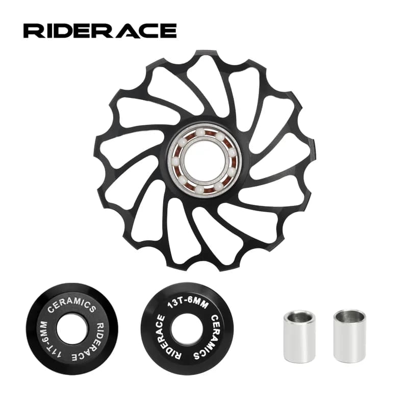 11T 13T Bici Ceramica Puleggia Deragliatore Posteriore In Lega di Alluminio Bicicletta Deragliatore Posteriore Puleggia Rullo Tenditrice Cuscinetto Jockey Ruota Parte