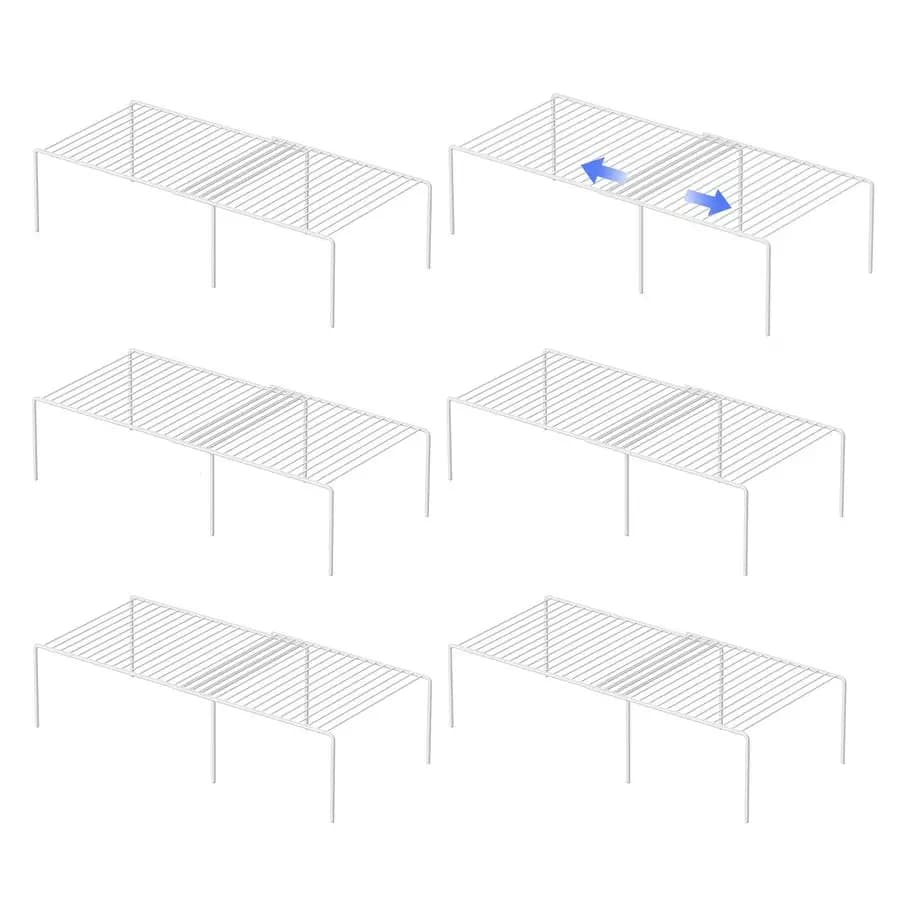 Scaffale portaoggetti per armadietto, scaffale espandibile in metallo antiruggine per bancone e armadietto da cucina, organizer salvaspazio