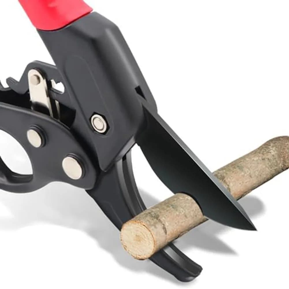 Ergonomic ratchet pruning scissors for easy cutting, gardening shears, plant scissors, pruning tools