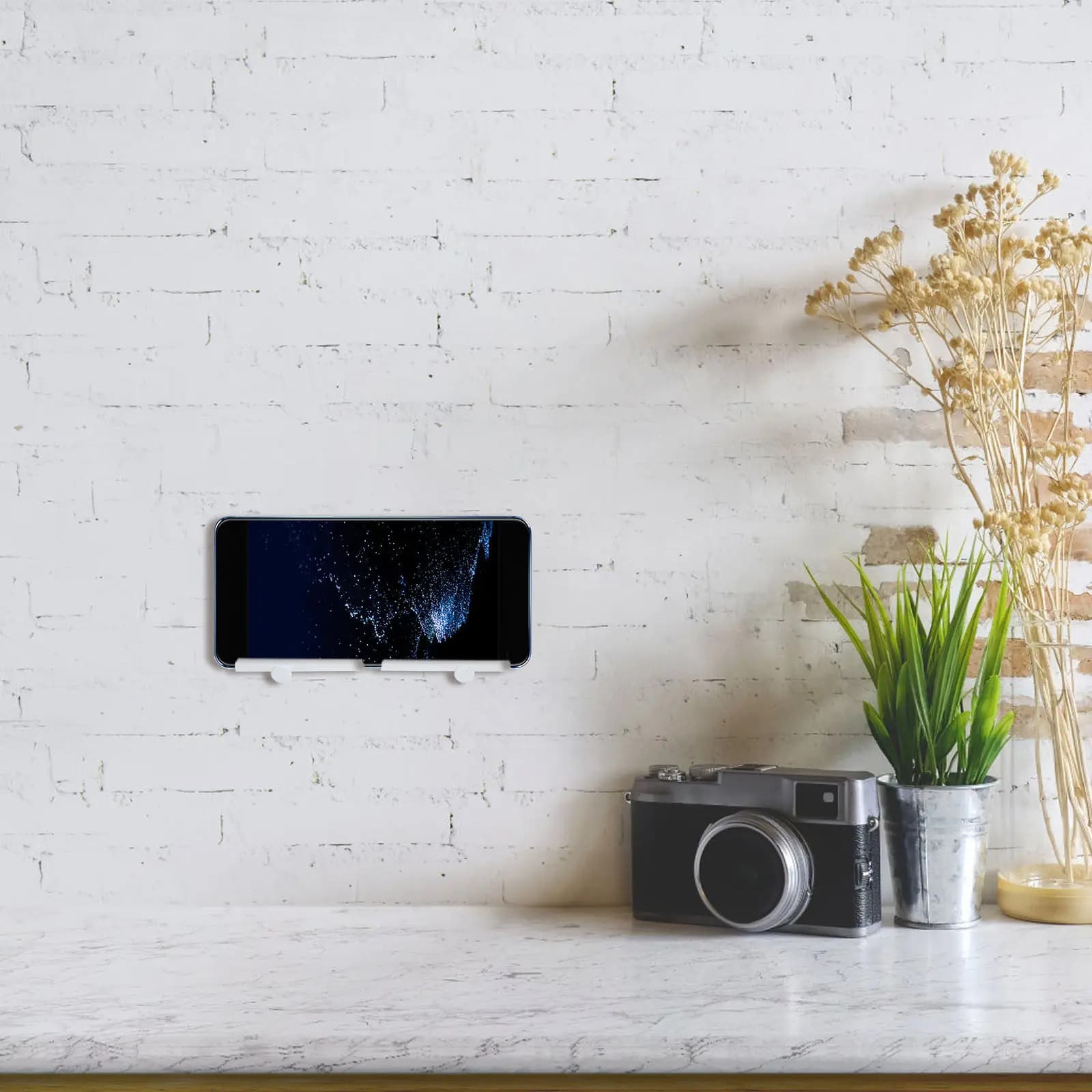 Wall-Mounted Acrylic ABS Speaker Shelf Bracket for Wireless Speakers Phones Alarm Clocks Bedroom Living Room Bathroom Office