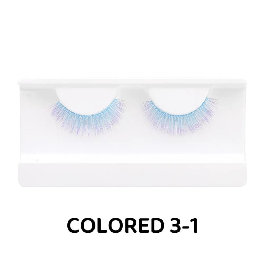 1/3 Paia di Nuove Ciglia Finte Blu Rosa Colorate, Ciglia Naturali Lunghe e Voluminose Fatte a Mano per Donne, Ragazze e COS