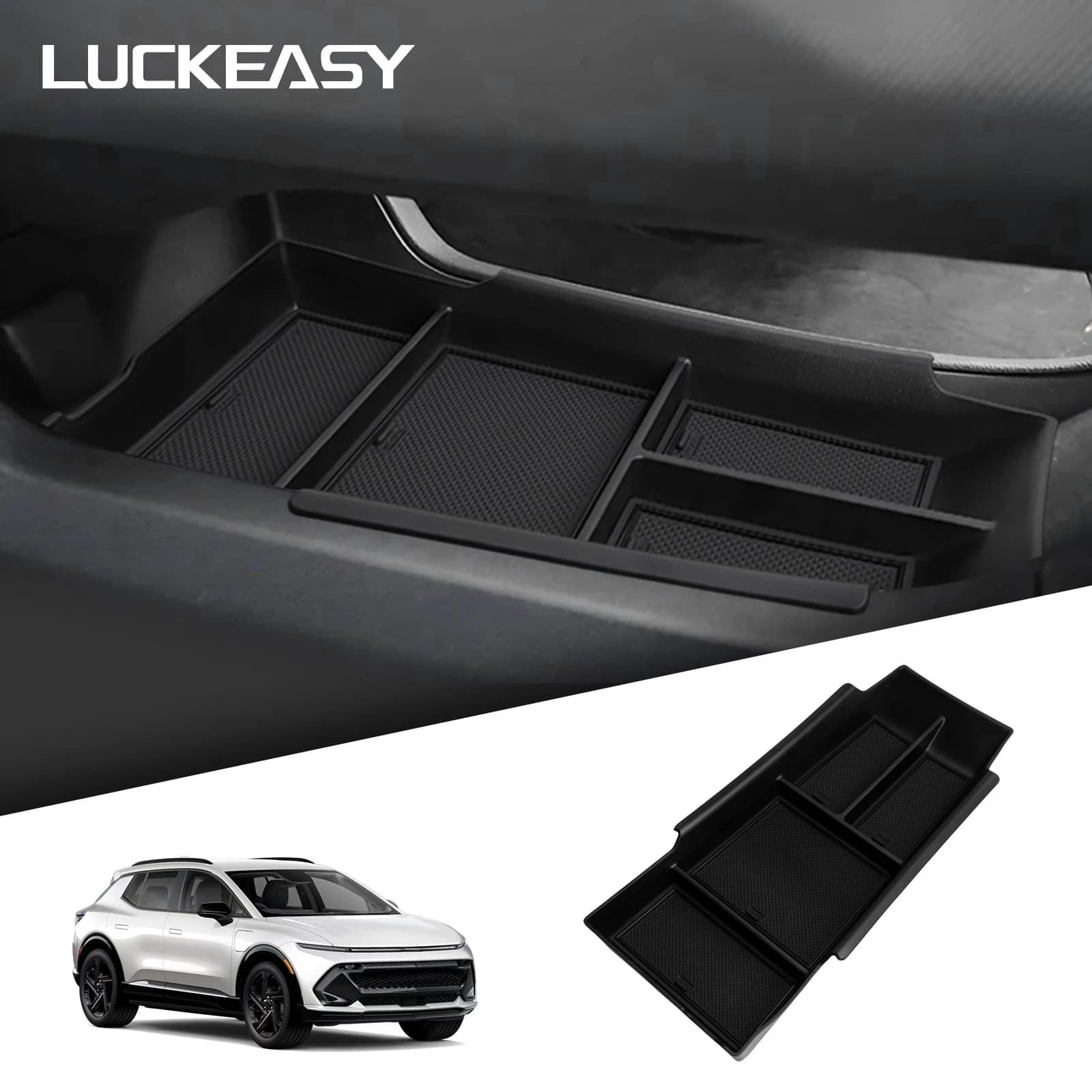 For Chevrolet Equinox EV 2024 2025 Car storage box Interior accessories Central Organizer Lower housing Tray