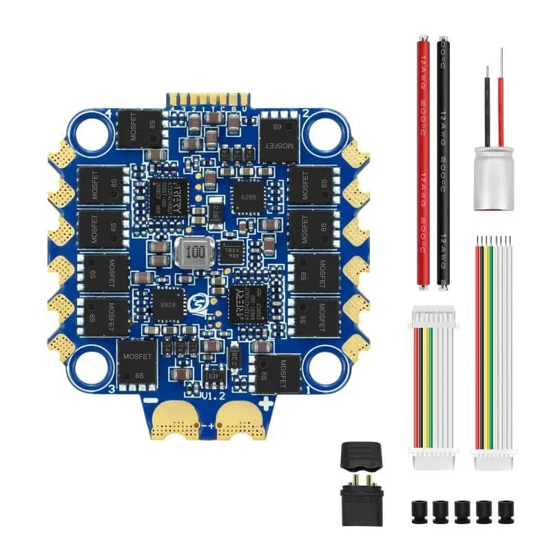 SEQURE Blueson A2 6S | ESC 8S 70A con Firmware Pre-release AM32 o BLHeli_32 128KHz 4IN1 per Droni FPV da Corsa e Freestyle