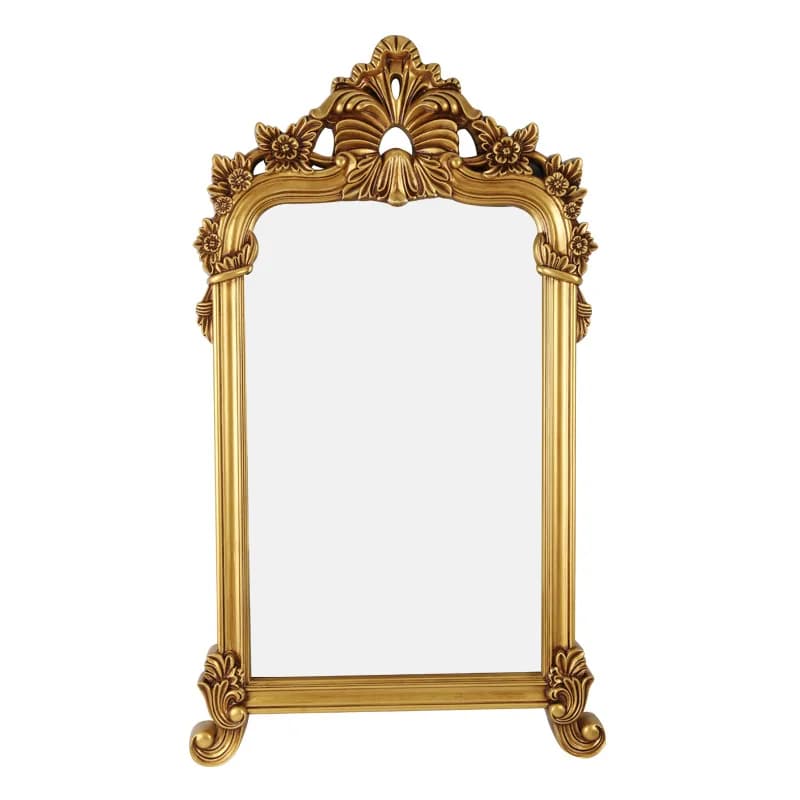 2026 New Bathroom Mirror European Retro Bathroom Mirror Dressing Mirror Home Restaurant Wall Hanging Porch