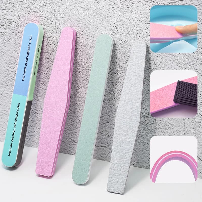 Lima per Unghie a Doppia Faccia, Strumento per Manicure, Spugne a Doppio Lato, Striscia Lucidante Fai-da-Te, Accessori e Strumenti per la Cura delle Unghie