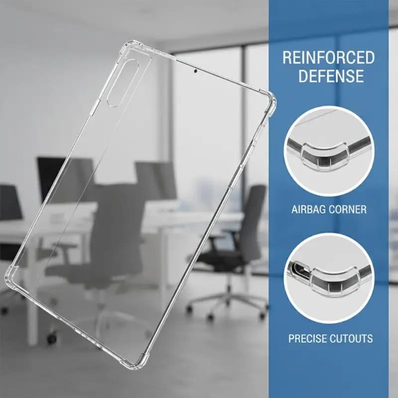 For Yoga Pad Pro 12.7 Inch Tablet Case Transparent TPU Soft Cover Anti-Slip With Air Bags Anti-Drop & Scratch Tablet Sleeves