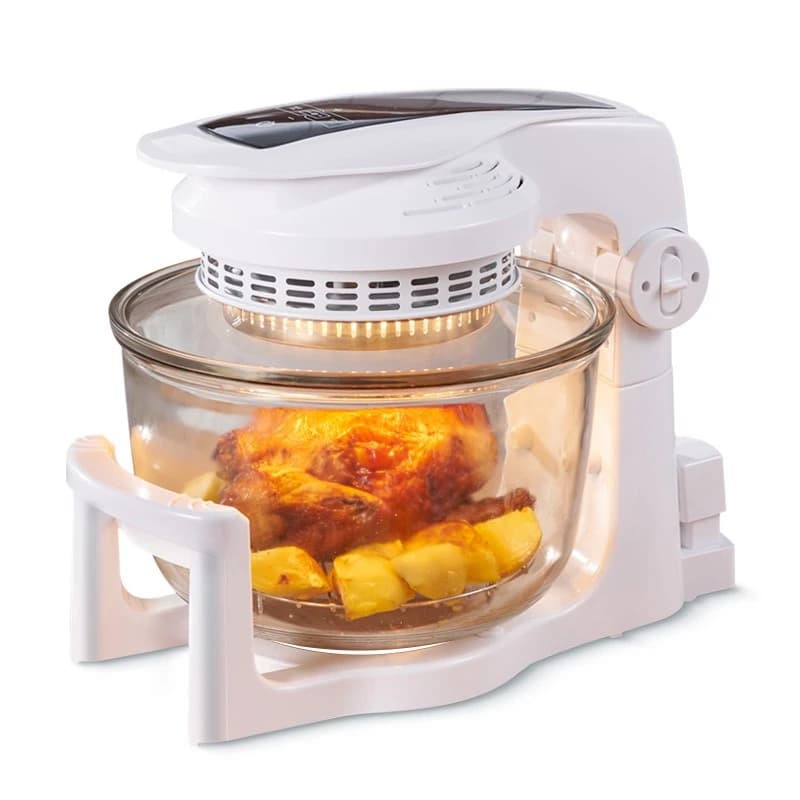 Visual air fryer, household large-capacity smoke-free electric fryer, multi-functional light wave stove
