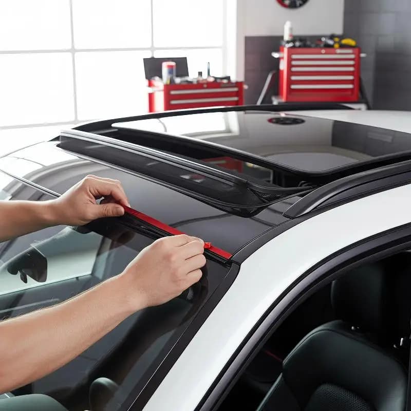 Car Rubber Seal Strip Durable Wear Resistant Auto Windshield Roof Window Sealing Trim for All Weather Vehicle Use