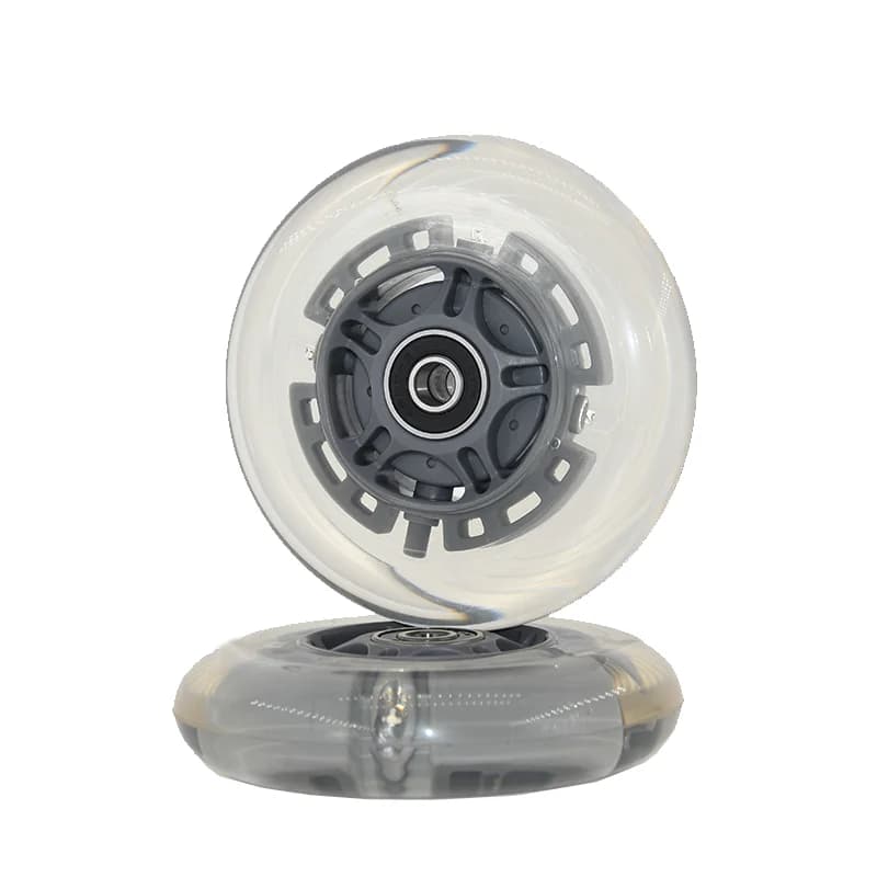 Ruote LED Lampeggianti per Bambini e Adulti, Monopattini con Ruote Luminose, Shilly Car, LED Drive, 100mm PU, 2 Pezzi
