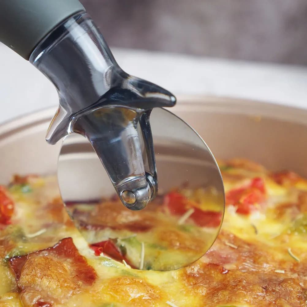 Rotella Professionale per Tagliare la Pizza in Acciaio Inossidabile Resistente alla Ruggine per Tagliare Crosta e Topping Direttamente dall'Oven