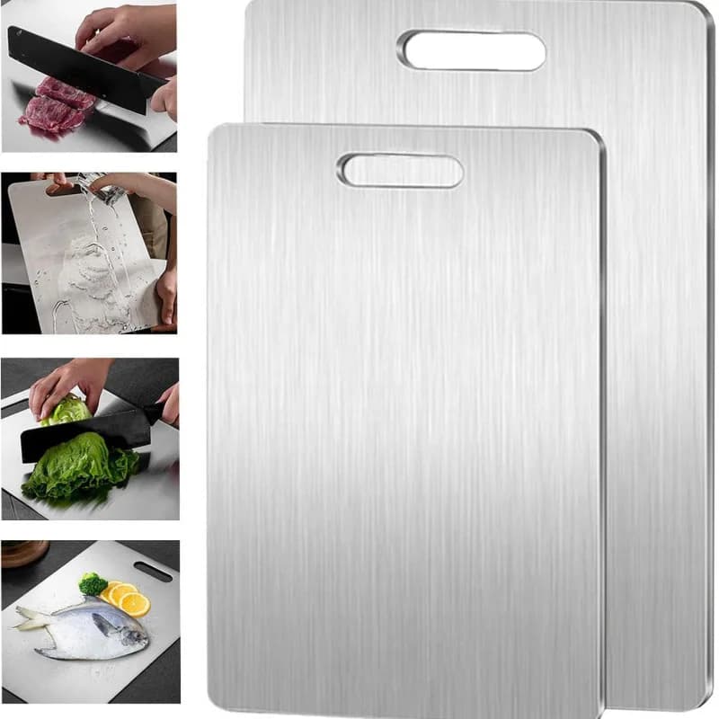 304 Stainless Steel Cutting Board Antibacterial Thickened Double-Sided Stainless Steel Kitchen Plate