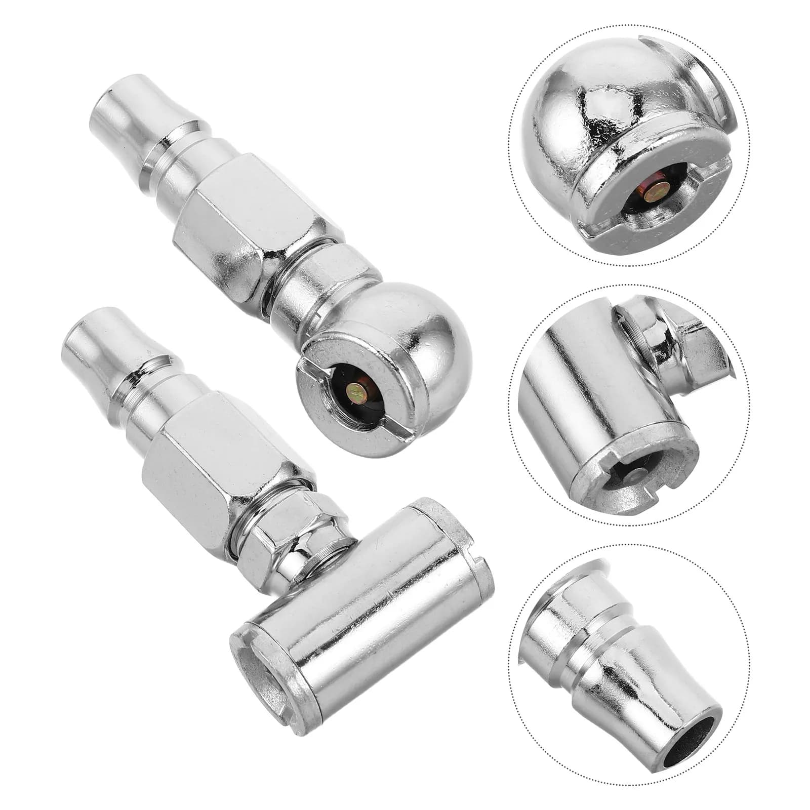 Set di 4 Ugelli a T a Doppia Testa per Gonfiaggio Rapido Pneumatici, Attacco Universale per Pompa ad Aria, per Moto, Bici Elettriche, Biciclette, Portatile e Resistente