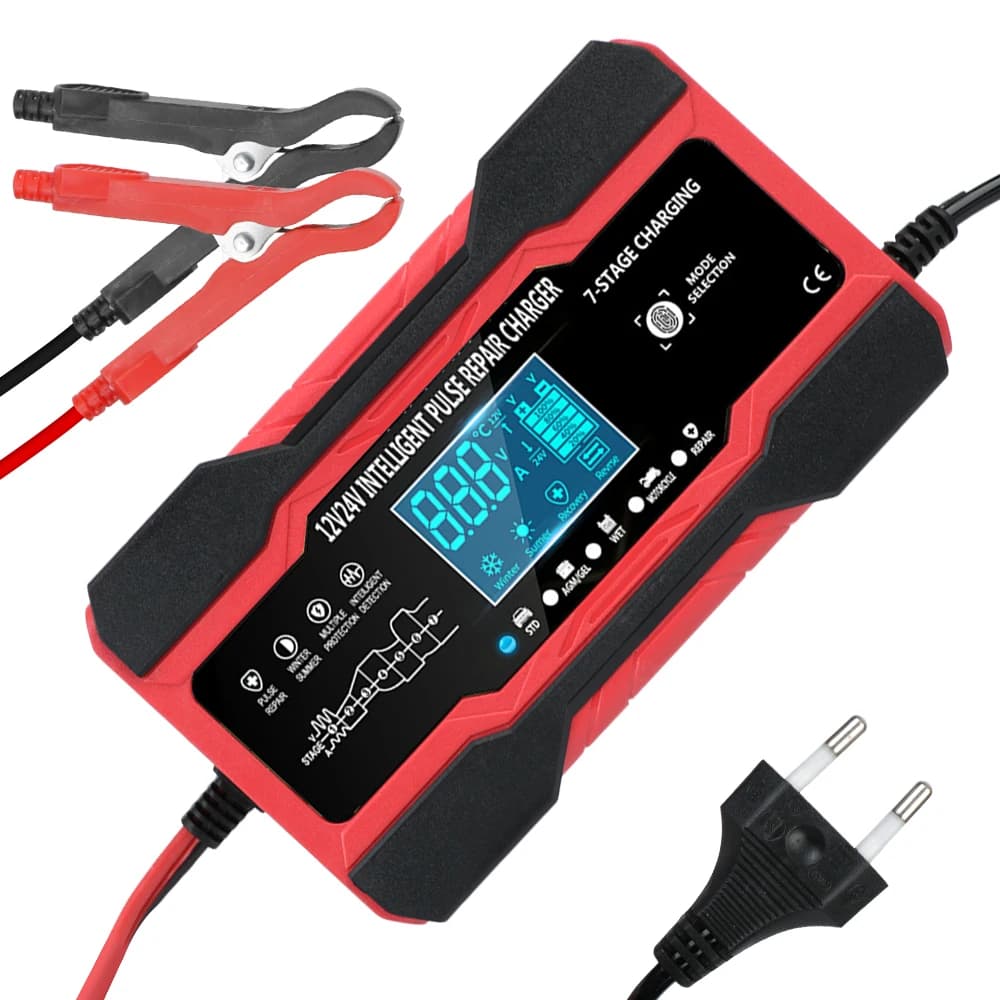 Batteria al piombo asciutto e bagnato per caricabatteria per auto completamente automatico al piombo per auto Moto 12V 10A / 24V 5A Ricarica rapida