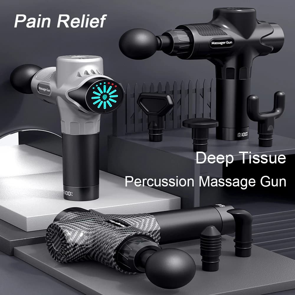 Pistola per massaggio ad alta frequenza 24V Pistola fasciale a percussione professionale a 12 teste LCD Rilassamento muscolare Sollievo dal dolore Fitness Dimagrante