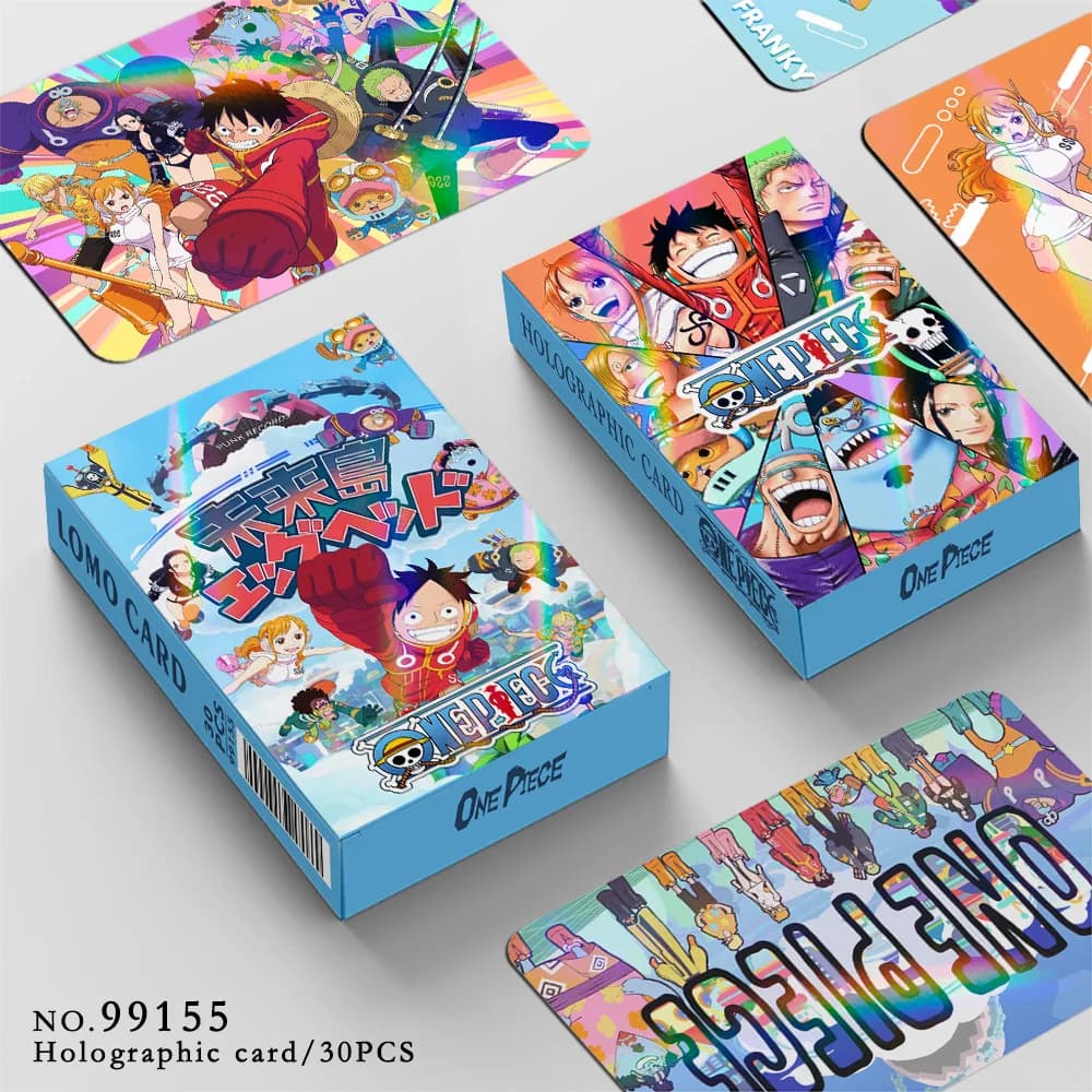 30 Pieces of One Piece Double-sided LOMO Card Animation Pirate Peripheral Flash Card Boxed greeting card collection card