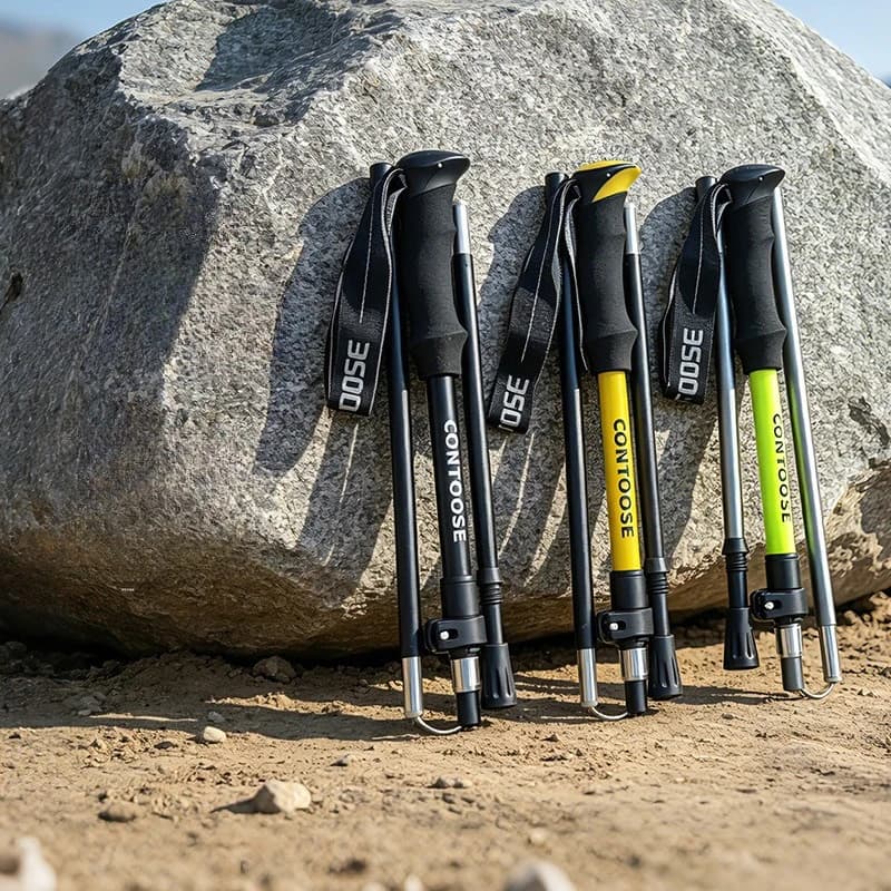 Lightweight Women Hiking Poles Outdoor Aluminum Alloy Non-Slip Walking Stick Professional Foldable Trekking Pole for Men