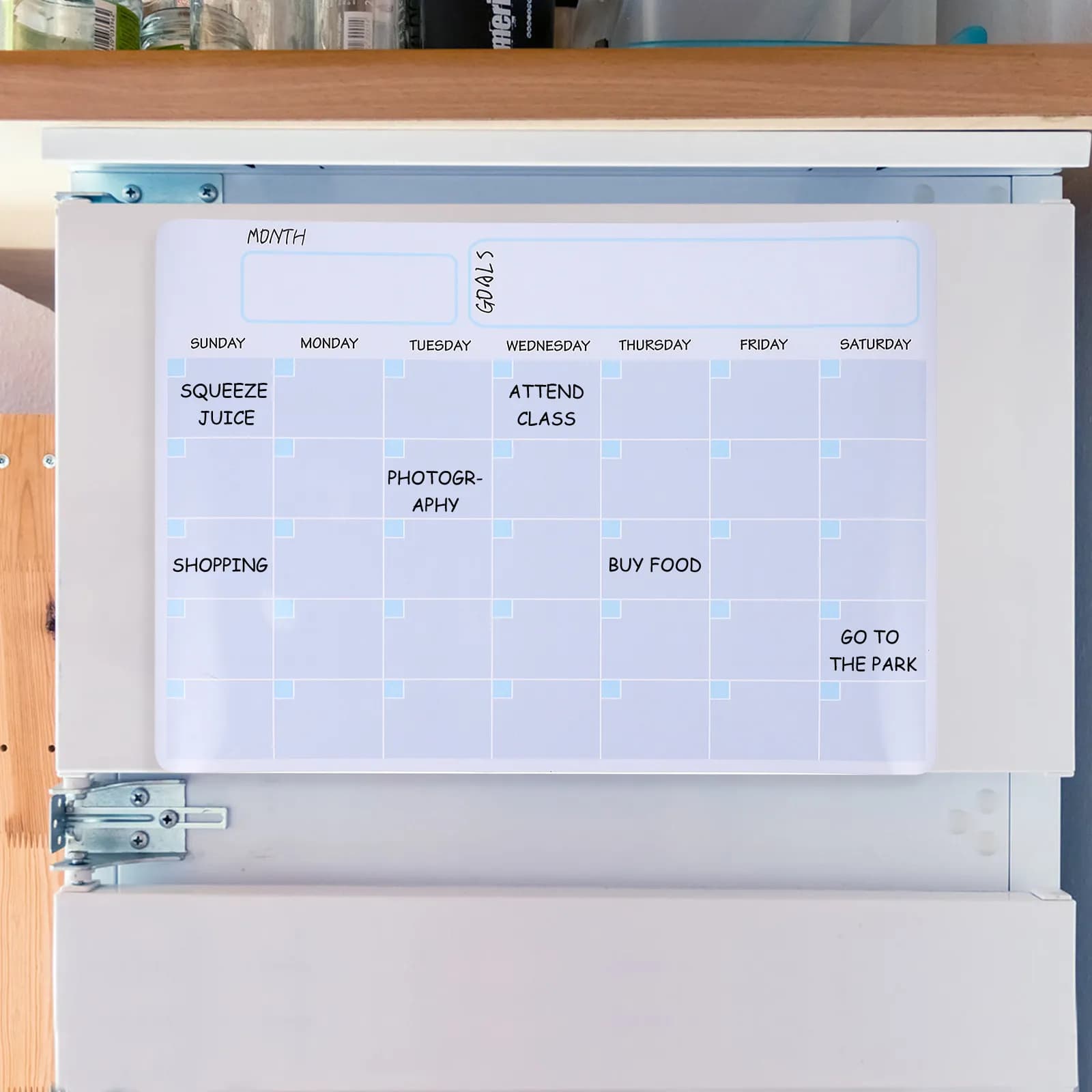 Agenda Mensile Magnetica Cancellabile, Lavagna per Pianificazione Pasti, Quaderno Magnetico per Frigorifero, Lavagna per Messaggi, Dieta e Fitness