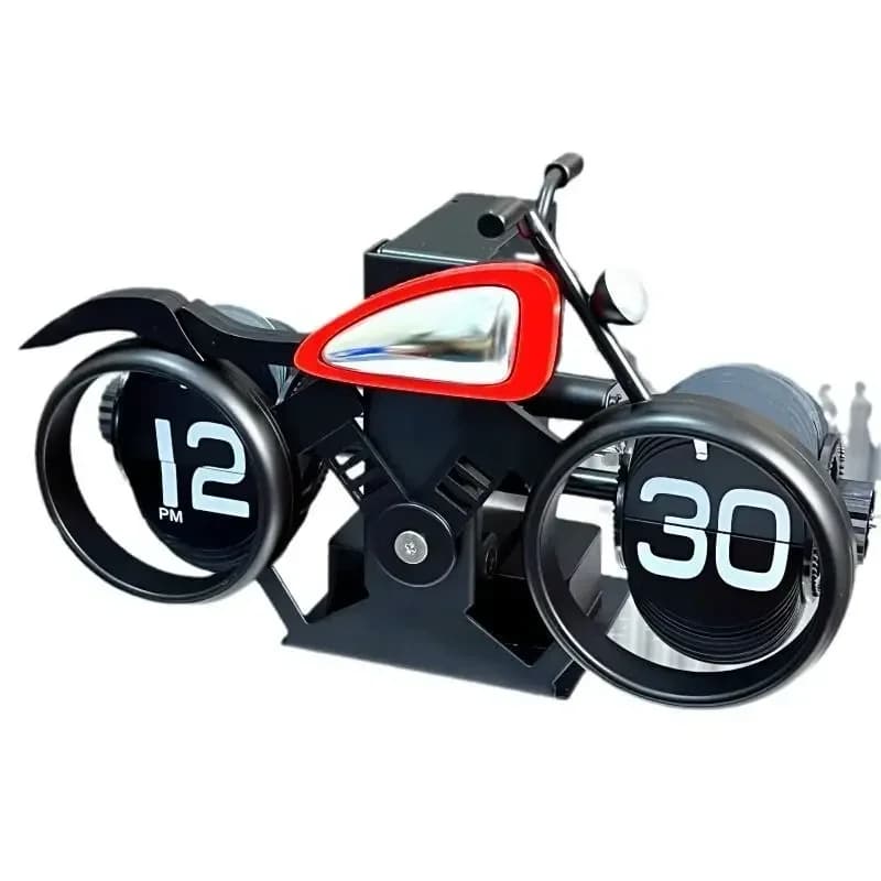 Nuovo orologio da tavolo creativo con pagina a forma di motocicletta # Orologio motobike meccanico americano 24decorazioni