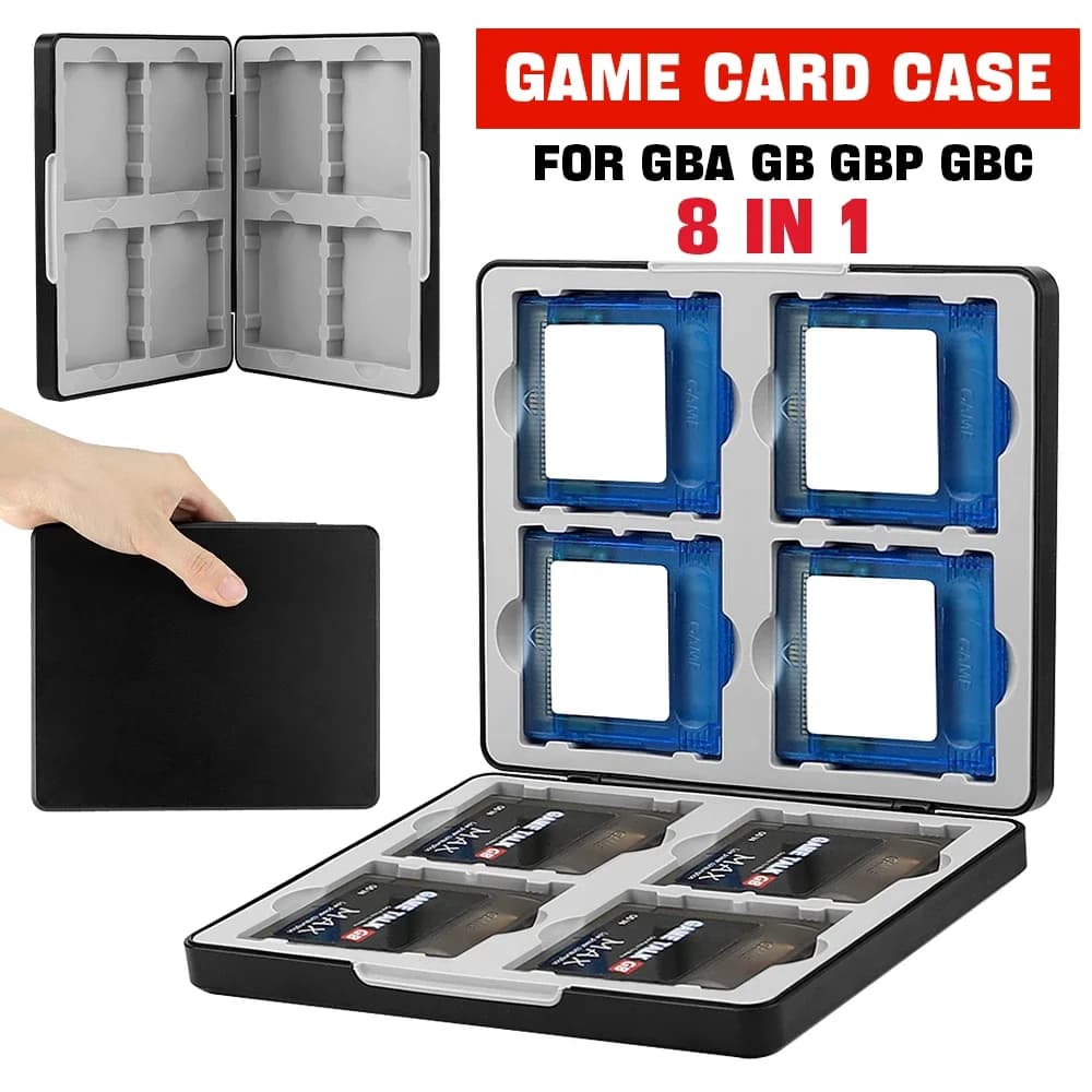 Scatola Portatile per Schede di Gioco 16 in 1 per GBA SP, Scatola Magnetica 8 in 1 per GB GBC GBA, Accessorio da Gioco Antipolvere e Antiurto