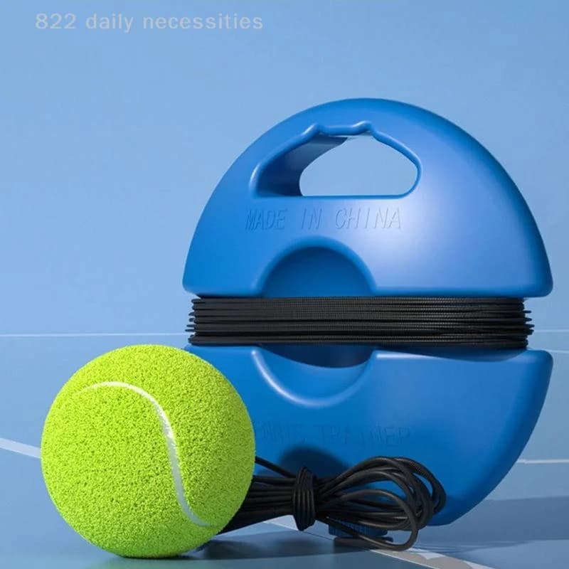Comodo attrezzo per allenamento tennis con palla elastica e base resistente, per pratica individuale, con rimbalzo stabile, per uso interno ed esterno