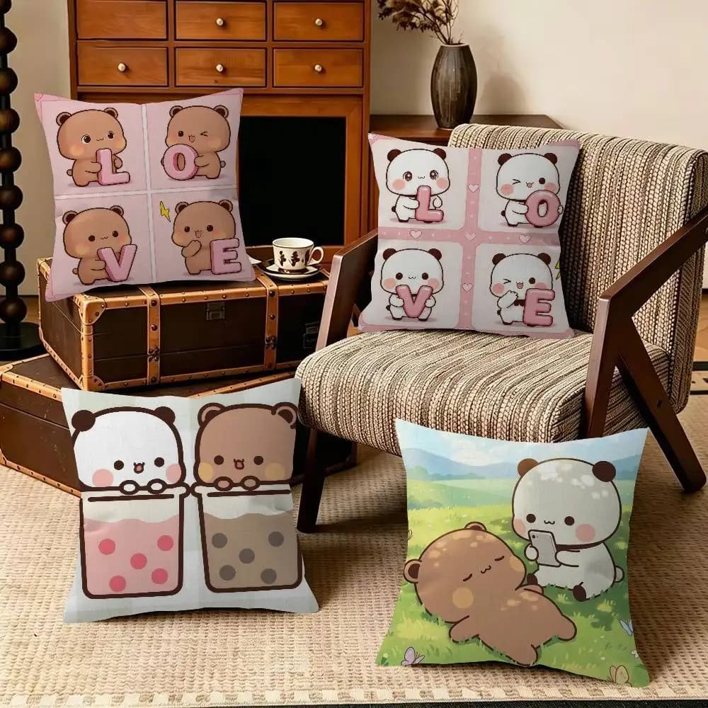 CARTOON Bubu Dudu Decorative Room Aesthetics Pillow Case Home Decor Bedroom Sofa Bed Pillow Cover 45x45