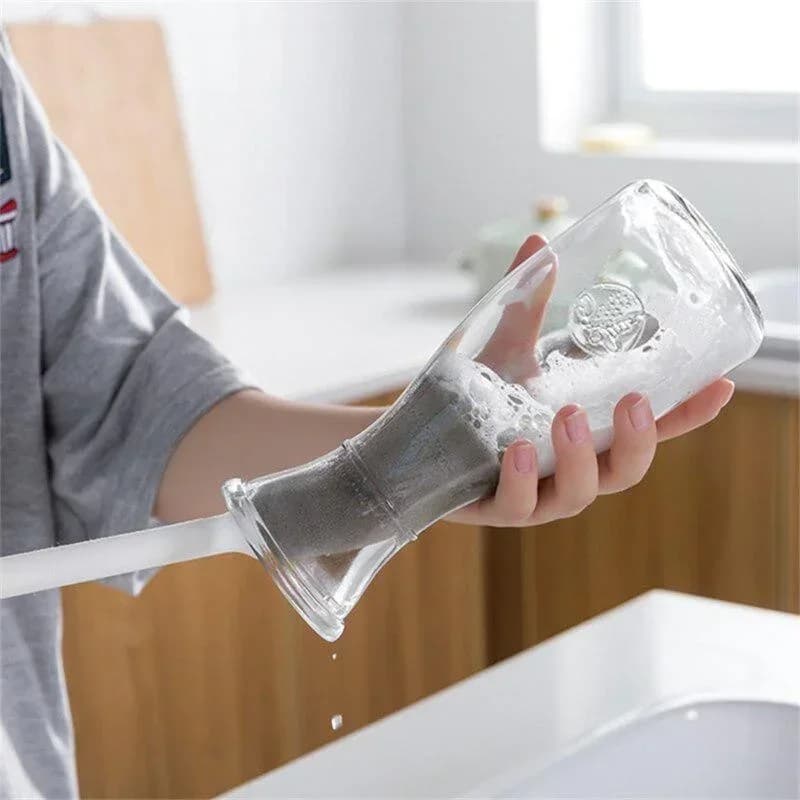 Spazzola con manico lungo, articoli per la pulizia della cucina, spazzola per bottiglie, tazza, boccale da birra