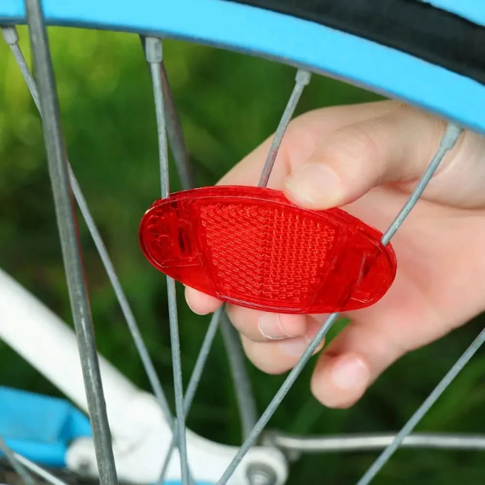2 Pezzi Riflettori per Cerchioni, Luci di Sicurezza Lampeggianti per Bicicletta, Riflettori per Raggi Ruota