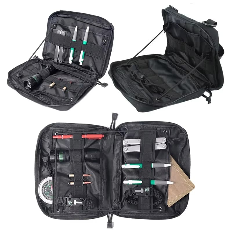 Borsa Tattica da Esterno per Attrezzi, Custodia Portatile EDC, Kit di Pronto Soccorso MOLLE, Borsa Medica per Caccia, Campeggio e Organizzazione Attrezzi