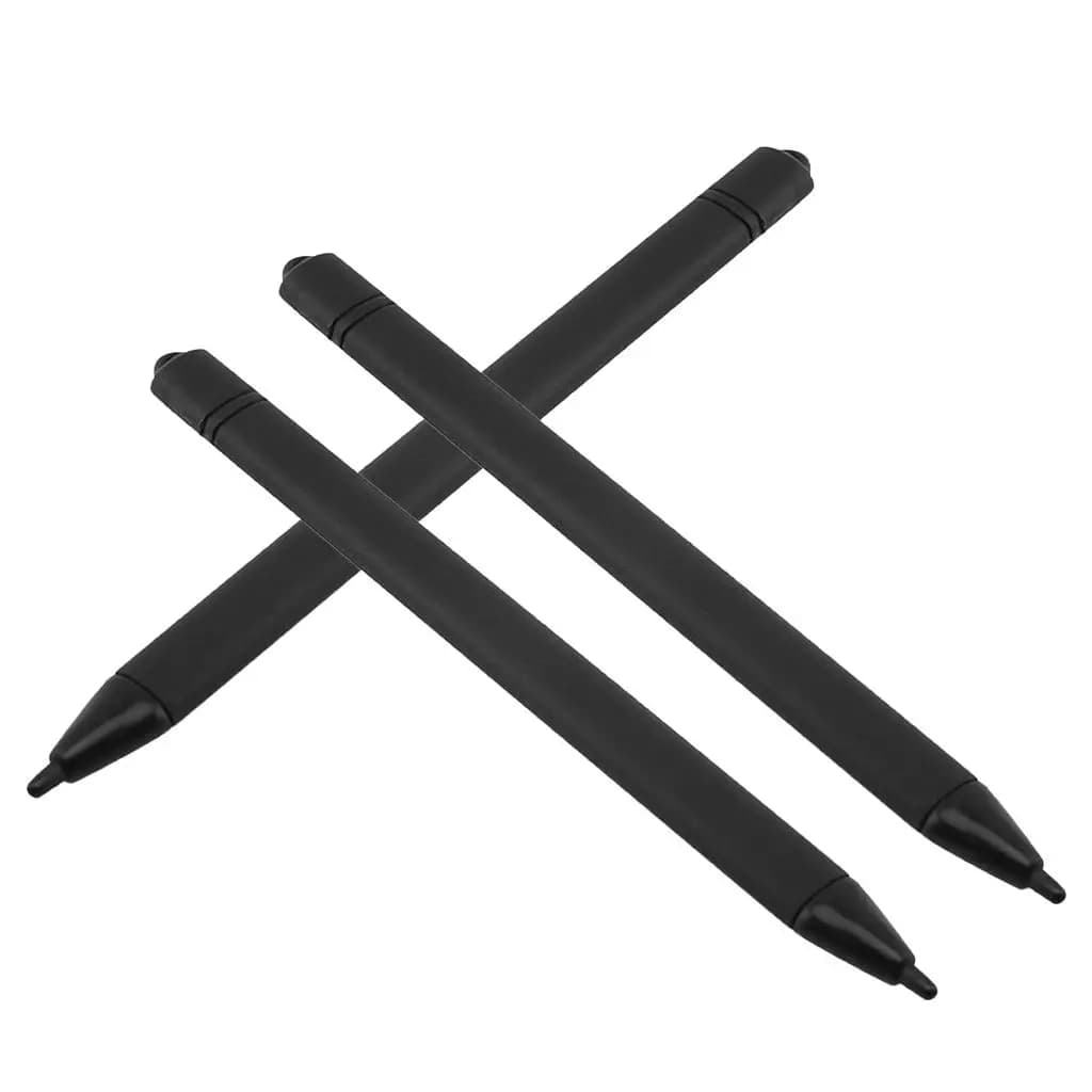 Stylus for LCD Writing Board Replacement Pen Plastic 12.2cm Black Mini Drawing Memo Pad Accessory Not for Touch Screen Pack of 3
