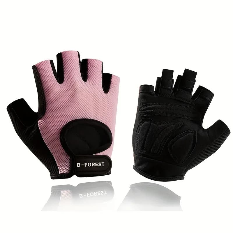 1 pair of half finger gloves for women gym yoga gloves anti slip fingerless cycling gloves fitness weight lifting training gloves