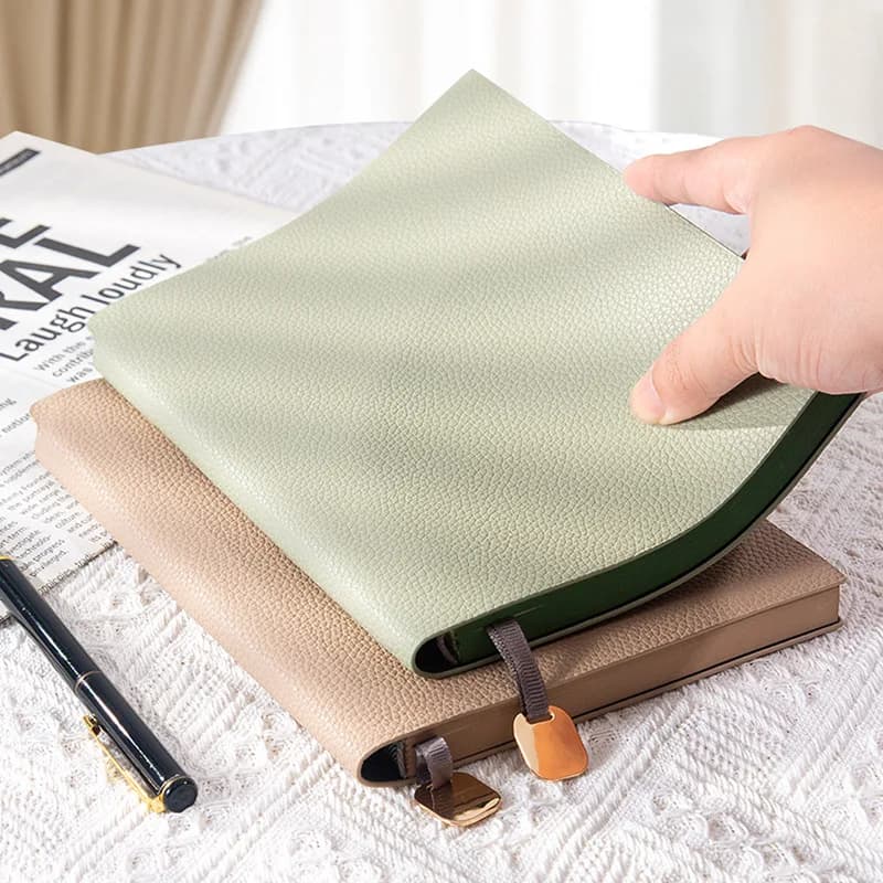 Litchi Pattern A5 Business Notebook - Professional Office Diary Book - High Quality Outer Cover - Soft Leather Notebook
