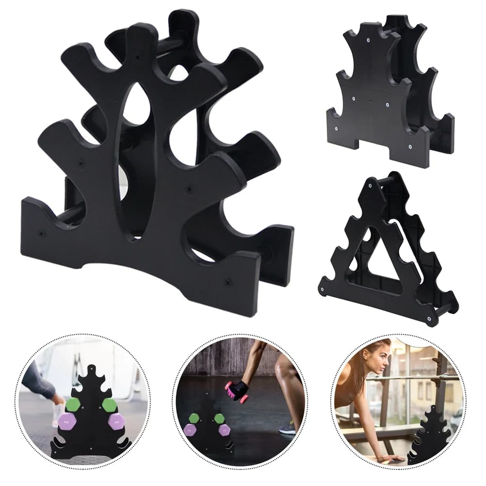 Handlebar holder 3 level weight storage organizer Small handlebar compact weight holder for home gym organization