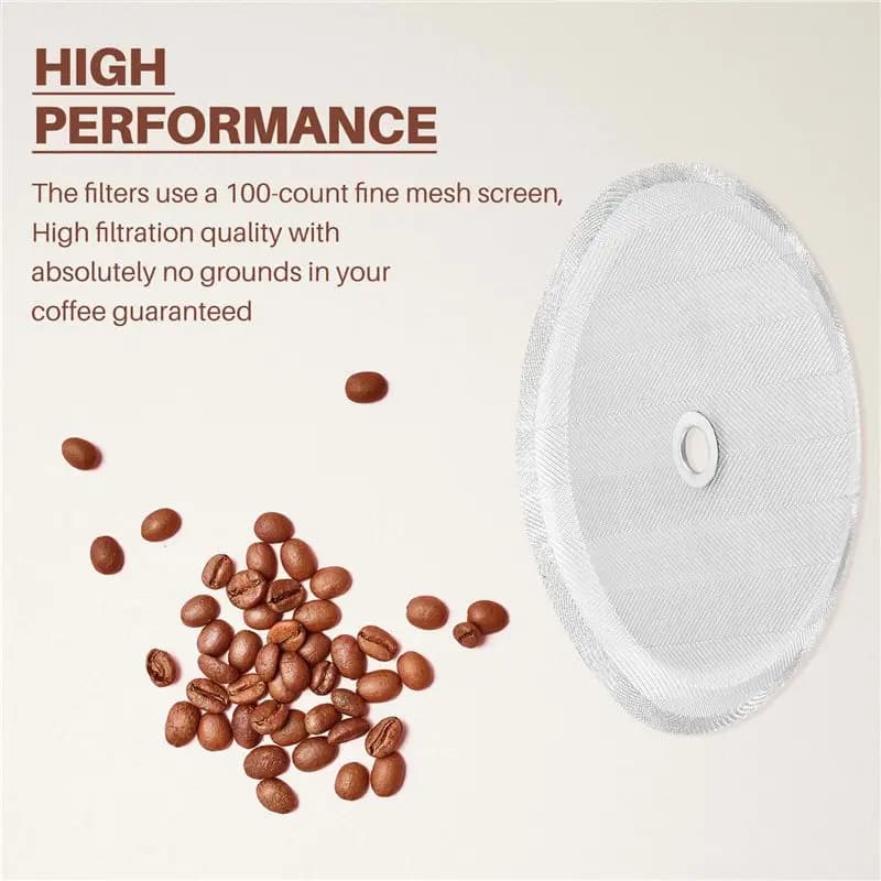AB08-French Press Replacement Filter Screen Reusable Stainless Steel Mesh Filter For Bodum French Press Coffee Makers