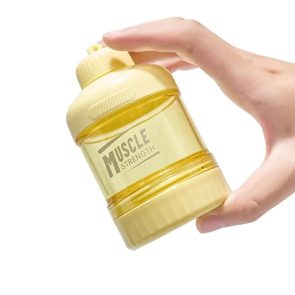High Quality 1/2/3 Layer Protein Powder Box Portable Plastic Medicine Box Layered Storage with Mountaineering Buckle Snack Can