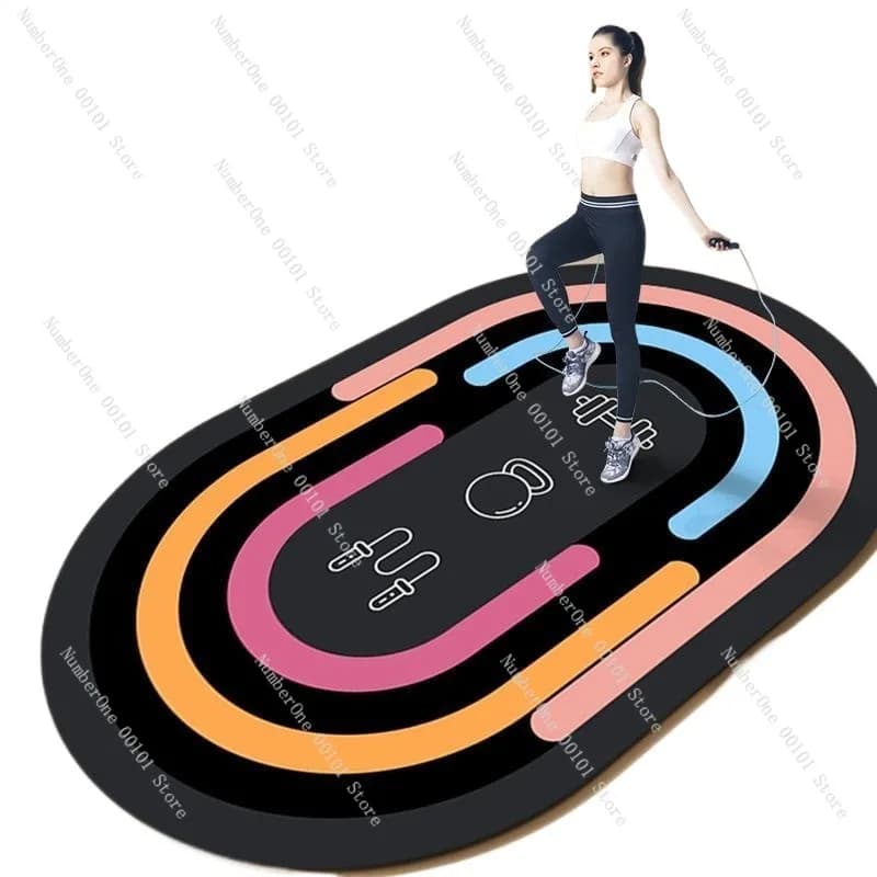 Tappetino Spesso per Salto con Corda, Allenamento Domestico, Fitness, Perdita di Peso, Isolamento Acustico, Assorbimento Urti, Antiscivolo, Tappetino Yoga per Casa