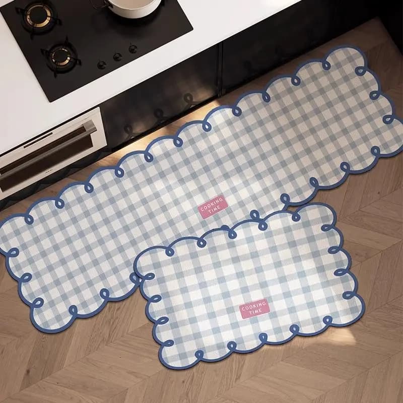 Style Kitchen Bathroom Mat Quick Dry Anti Slip Cuttable Home Use Oil Absorbing Carpet Silicon Dinosaur Pattern Floor Rug