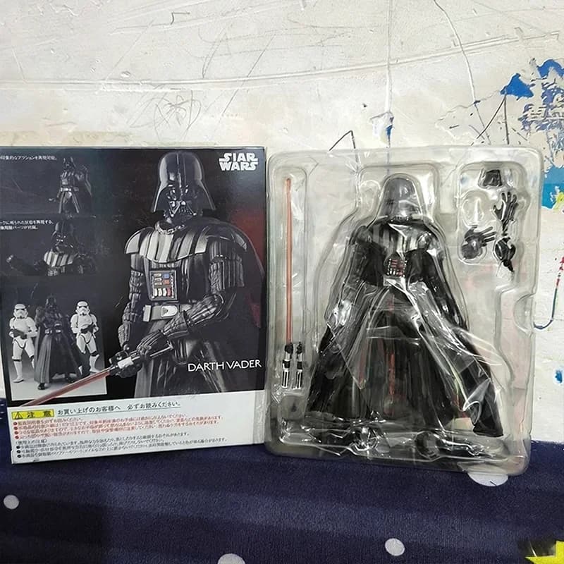 Action Figure in PVC della Serie Black Star Wars, Din Djarin e Darth Vader, Modellini in Scatola, Giocattoli Anime Cartoon, Ornamenti per Bambini