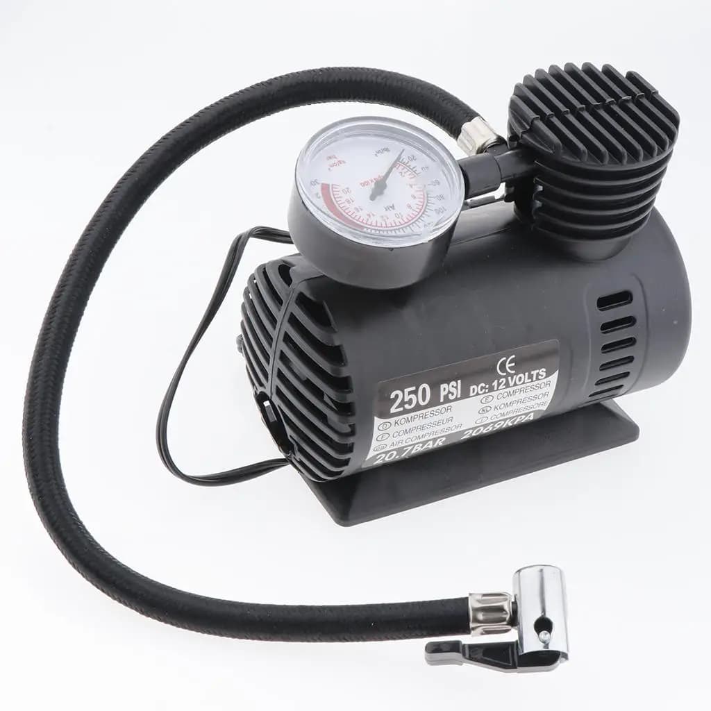 Portable Air Compressor Pump with Accurate Pressure Gauge for Car Electric Bike Ball Air Bed
