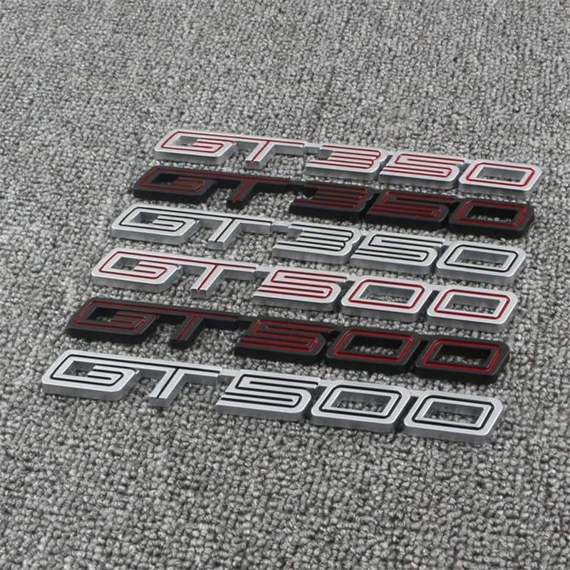 3D Metal Car Sticker GT Trunk Fender Logo Decals For Ford Mustang Shelby GT GT350 GT500 Badge Emblems Parts Accessories