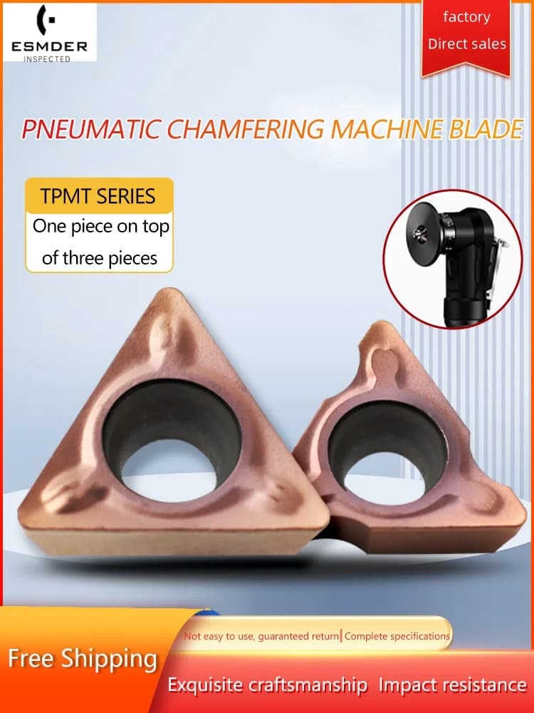 TPMT 080204 N-SU TPMT 080204 R1 R1.5 R2 R3 Lame pneumatiche per smussatrice Inserti in metallo duro ad angolo C/R invertito per ceramica AL M